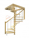 Деревянная межэтажная лестница ЛЕС-10 - превью фото 1